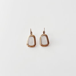 Heliophilia Silver Pendientes de Acero Inoxidable 316L Dorado y Blanco 3 cm